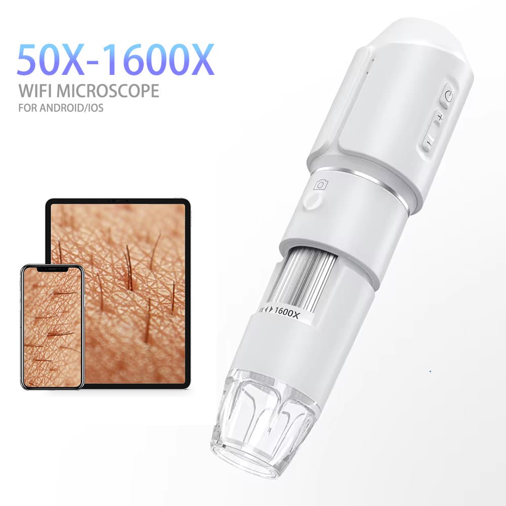 Microscópio Digital Sem Fio 1600X Beleza Lupa Eletrônica Mini Câmera De Portátil 8 LED Para IOS Andr