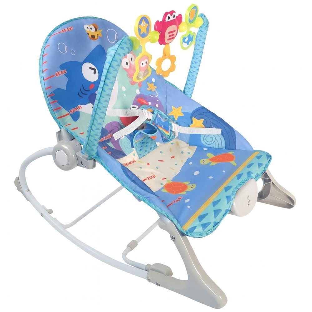 Cadeira de Descanso Infantil Azul com Móbile Yuupi