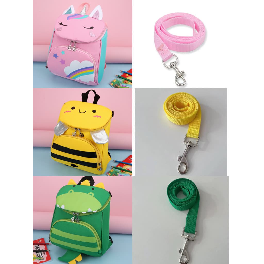 Mochila Pet Divertida – Mini Saco Abelha, Unicórnio e Dinossauro para Cães e Gatos, com Guia
