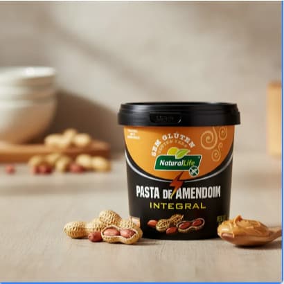 Pasta De Amendoim Integral Natural Life Pote 450g