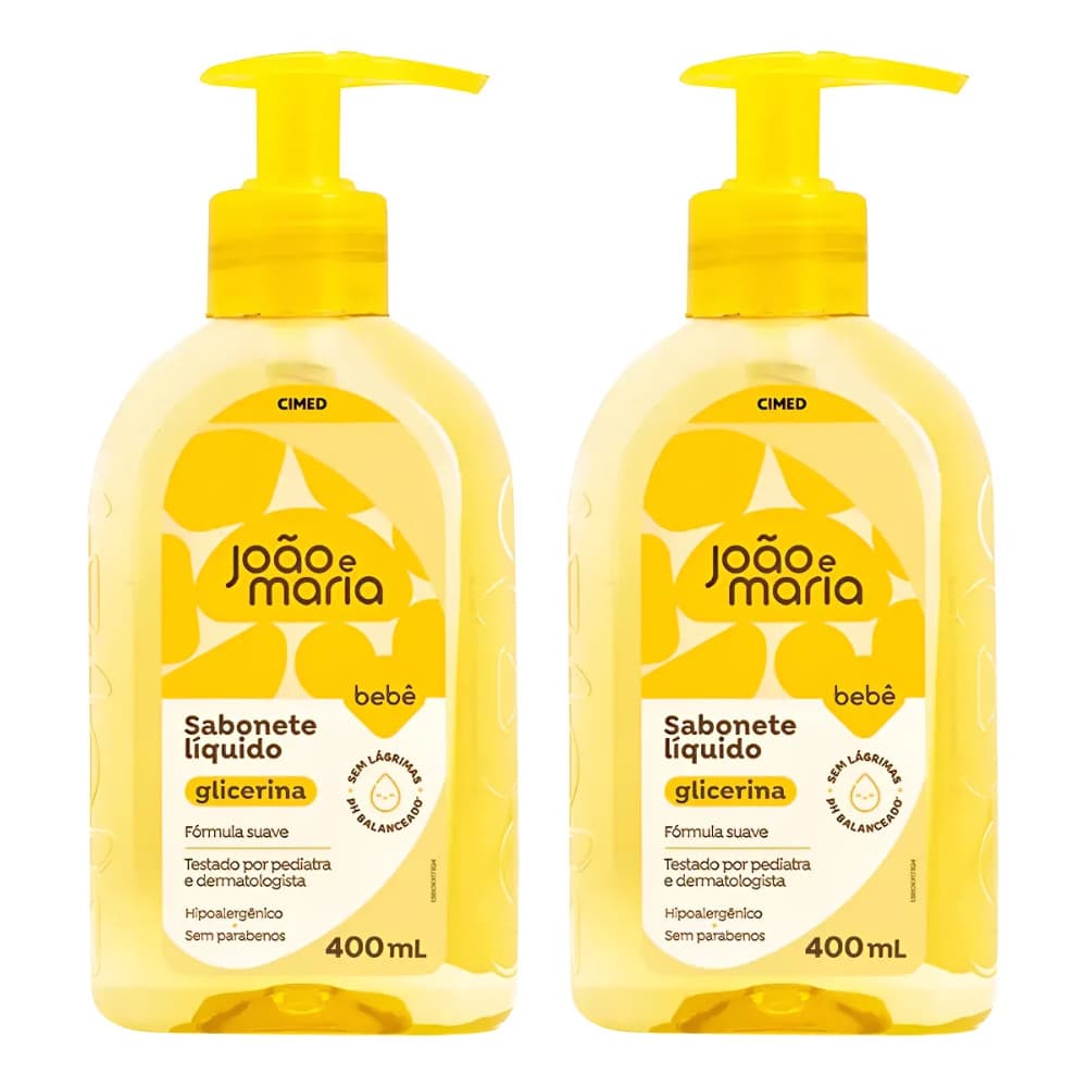 KIT 2UN SABONETE LIQUIDO 400ML JOÃO E MARIA - CIMED