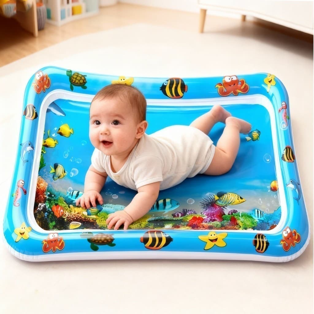 Tapete Infantil Bebê Inflável Água Atividades Sensorial Almofada Menino e Menina