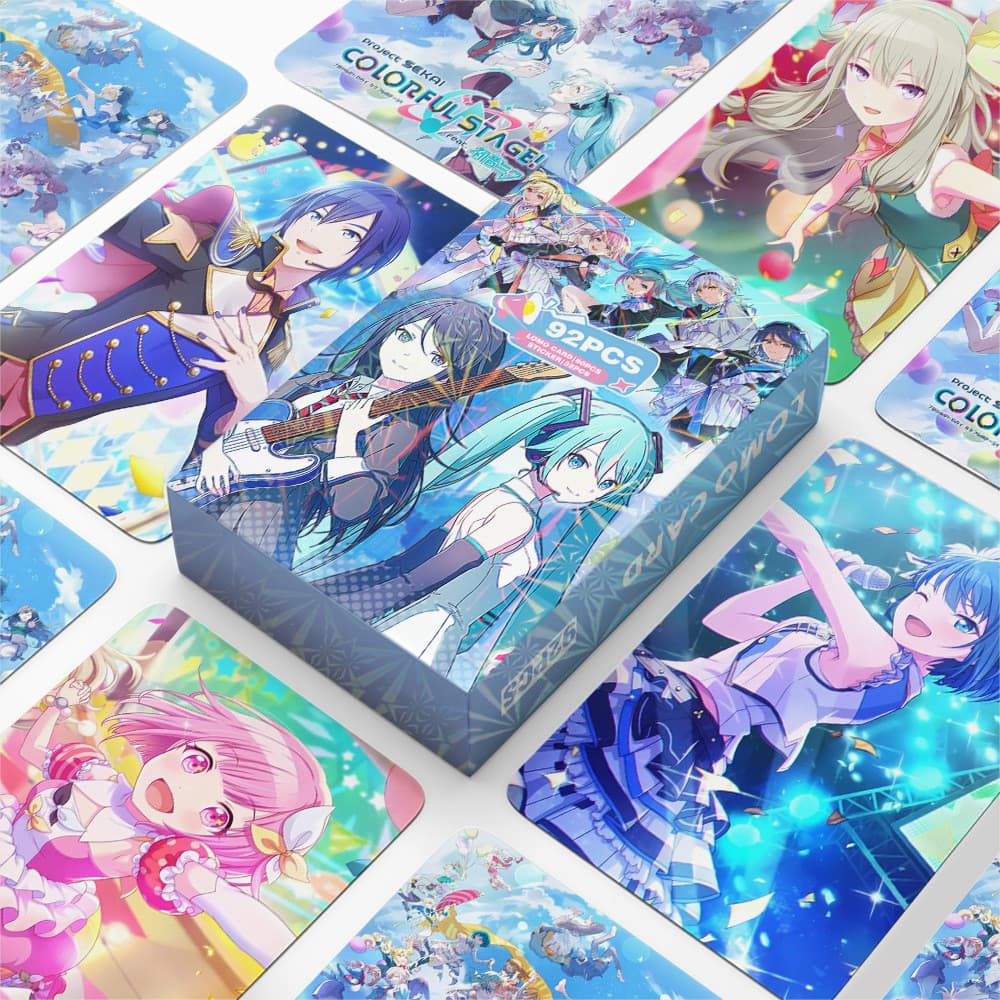 30-96pcs Manhwa Manga Neon Genesis Evangelion Lomo Cards Projeto Sekai Palco Colorido ! Carne . Hatsune Miku Photocard A