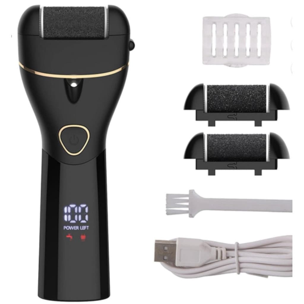 Lixador De Pé Elétrico Removedor Esfoliador Elétrico Para Pés Lixa Elimina Calos 3 em 1 Profissional Premium USB