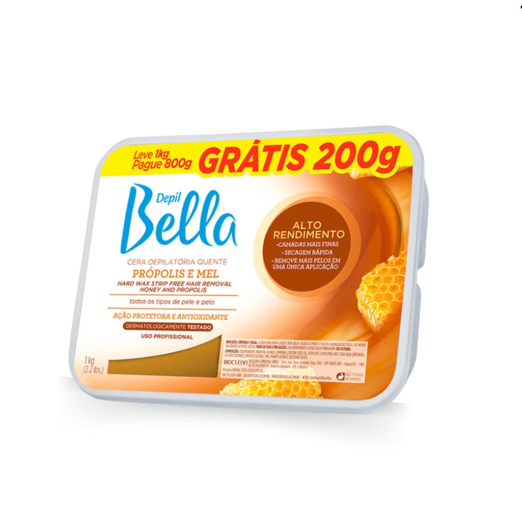Cera Depil Bella Própolis e Mel 1kg