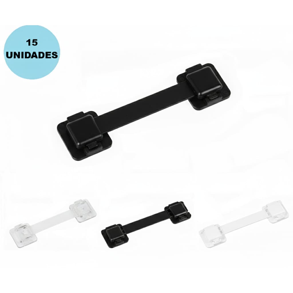 Conjunto 15 Travas De Gaveta Segurança Protetor Infantil