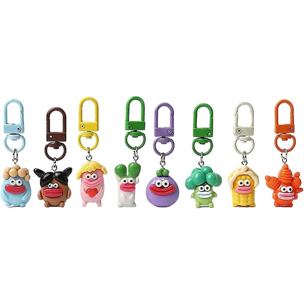 Chaveiro Fofo De Vegetais Feios , 8 Peças , Chaveiros Engraçados Com Pingente , Decoração De Bolsa Peculiar Para Mulhere