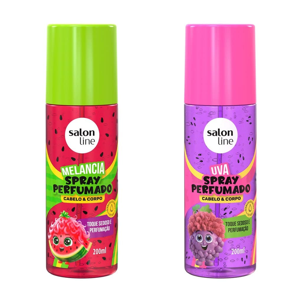 Kit Spray Perfumado Melancia e Uva Kids