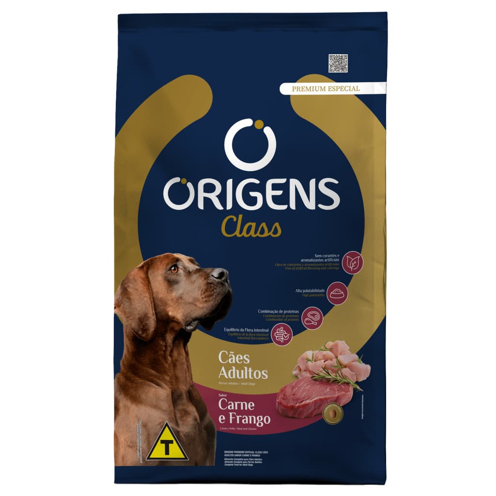 Origens Class Cães Adultos Carne e Frango 15kg