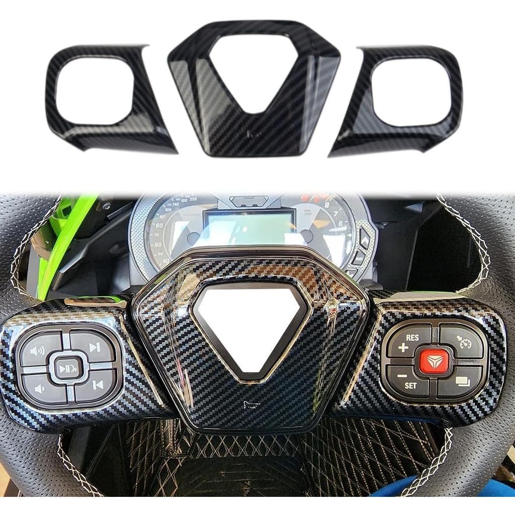 Acessórios de Acabamento em Fibra de Carbono para Volante para Polaris Slingshot 2020-2025