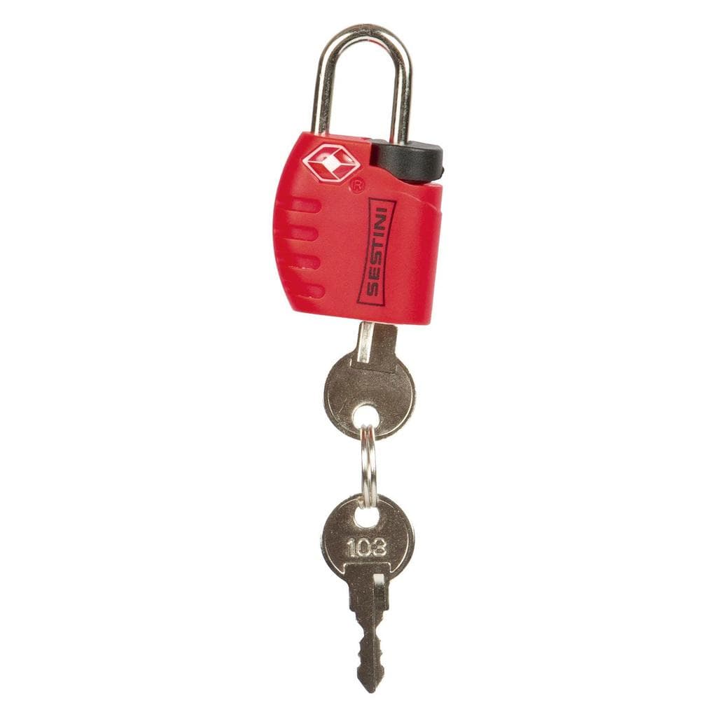 Cadeado TSA com chave Vermelho