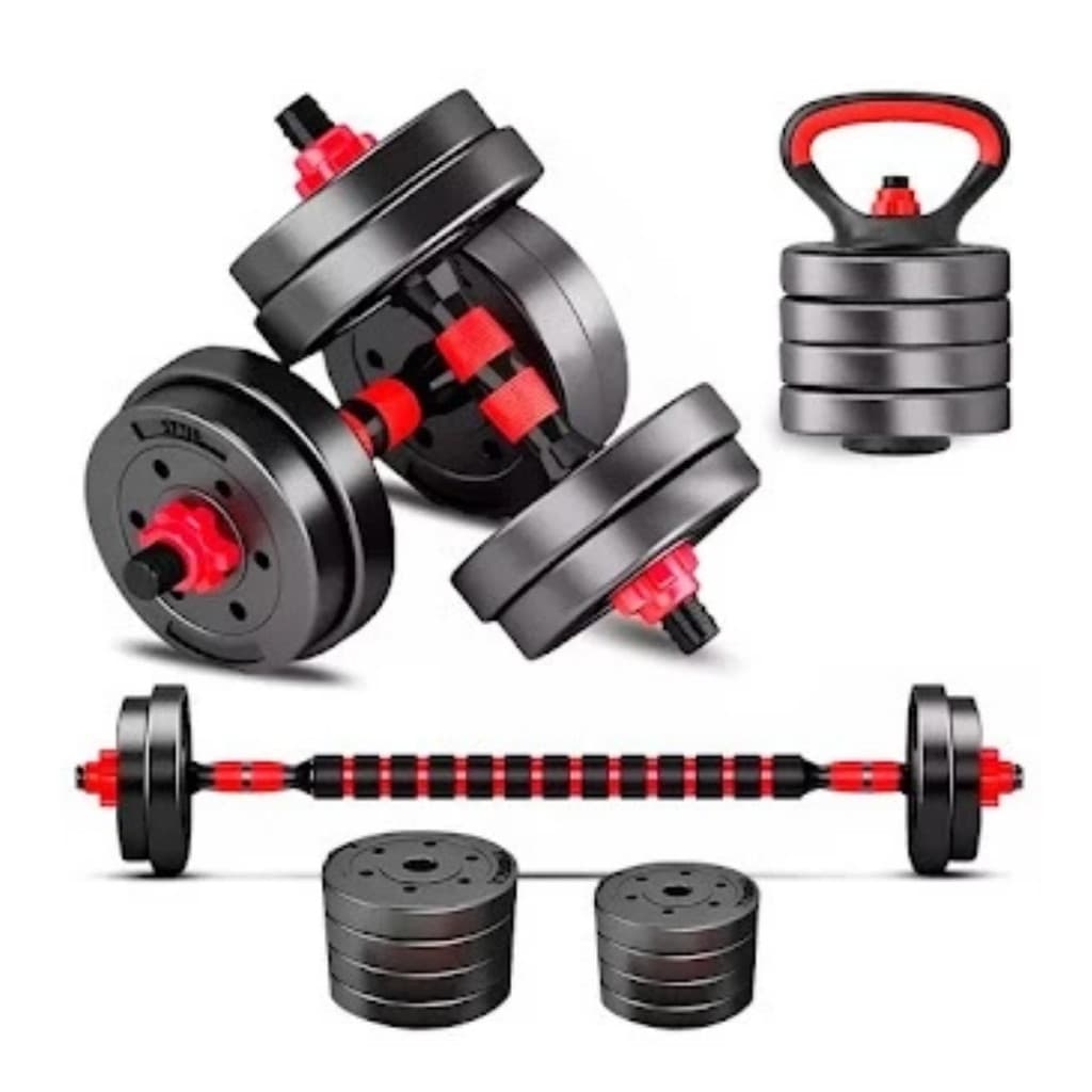 Halteres masculinos para fitness em casa, equipamento ajustável de peso para iniciantes, conjunto para braços com barra