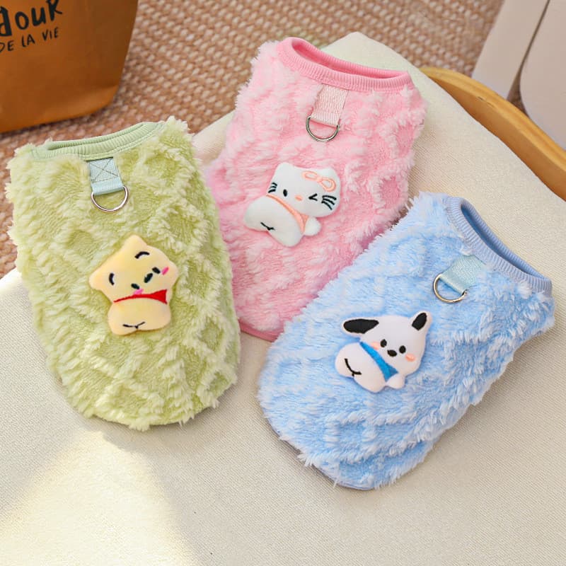 Roupas Fofas Para Cães Pequenos E Médios , Colete Quente Gatos , Roupa Cachorros Gatinhos , Fantasia Animais De Estimaçã