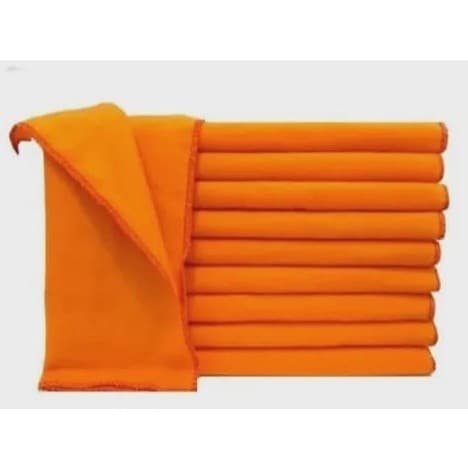 Kit 20 Flanelas 28X28 Branca ou Laranja 100% Algodão – Alta Qualidade para Limpeza e Polimento