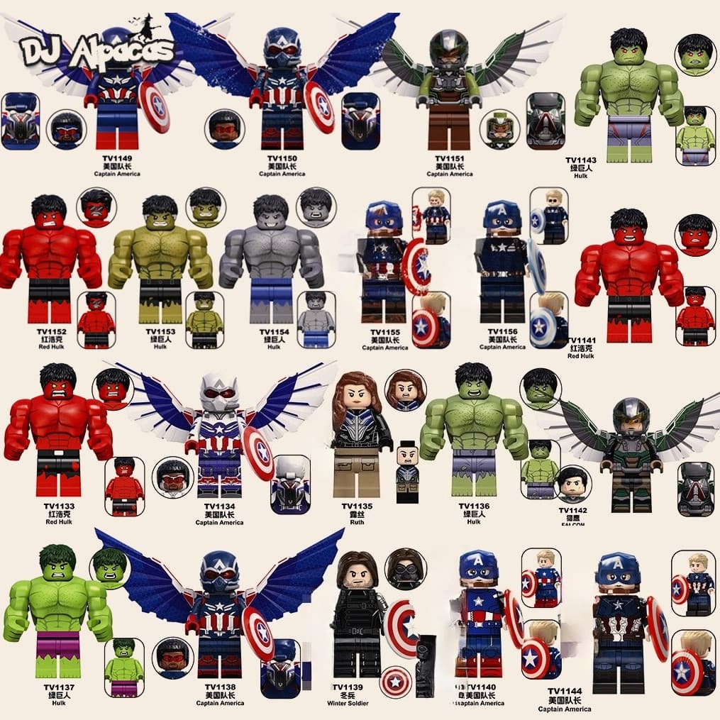 Blocos De Construção Figuras Brinquedo Colecionável TV1136 TV1137 TV1138