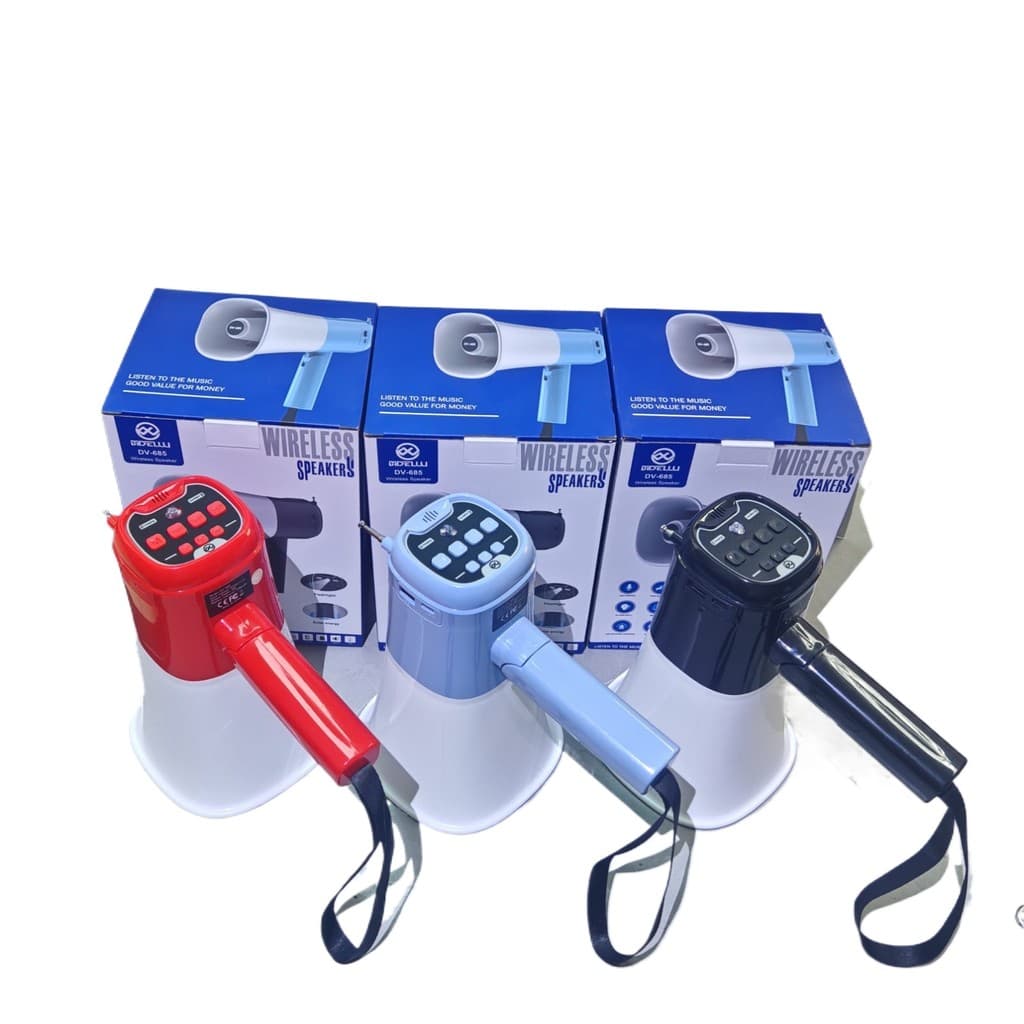 Megafone Portátil Recarregável Com Sirene Musical E Gravador com caixa de som