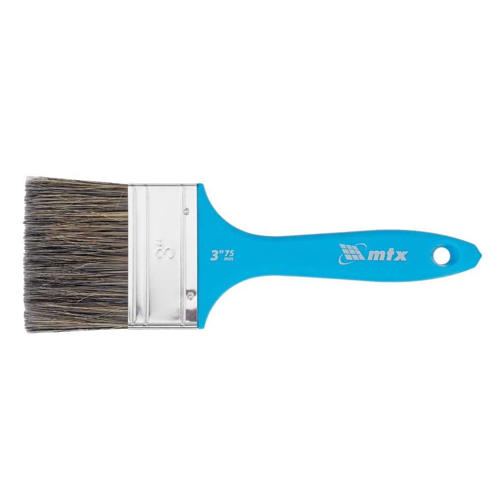 TRINCHA/PINCEL 3, PARA TINTAS LATEX E ACRILICAS, CERDAS MISTAS, CABO DE PLASTICO, 1PC // MTX