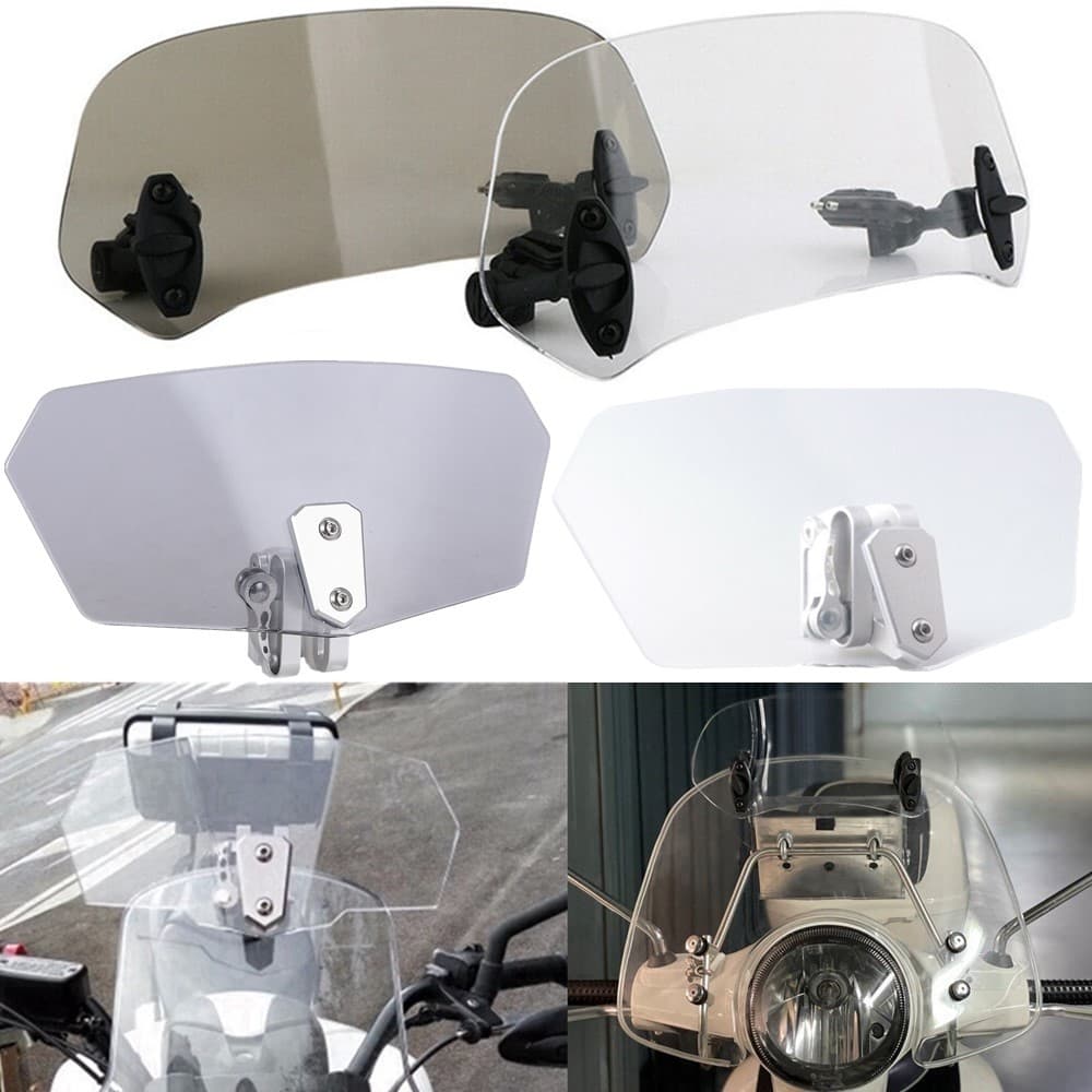Clipe Ajustável Universal Para Motocicleta Na Extensão Do Pára-Brisa Defletor Extensor De Spoiler Chopper Bobber Persona