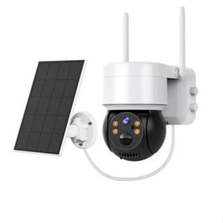 Câmera Segurança Zoom 4x Energia Solar Wifi, Iluminação 4 LEDs, Resolução FULL HD 1080P