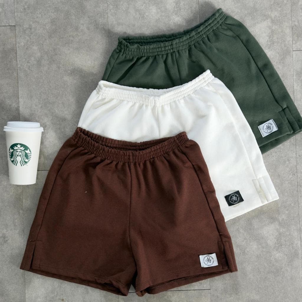 KIT 3 short feminino moletom bermuda feminina com fenda lateral short basico feminino bermuda academia short para treino