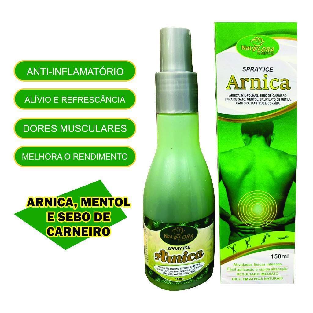Spray Massageador de Arnica 150 ml Alívio Múscular