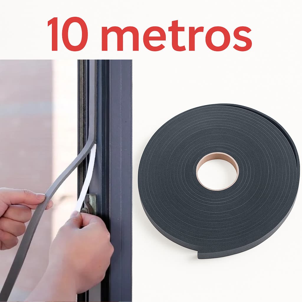 Veda Fresta Portas Janelas Anti Ruido Insetos - 10 Metros