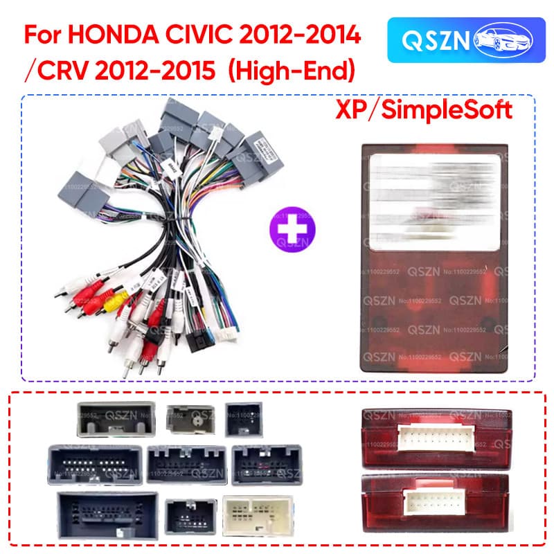 Para Honda CIVIC EXR 2012-2015/CRV 2012-2015 (High-End) Cabo Cablagem Power XP Canbus Caixa Decodificador Adaptador