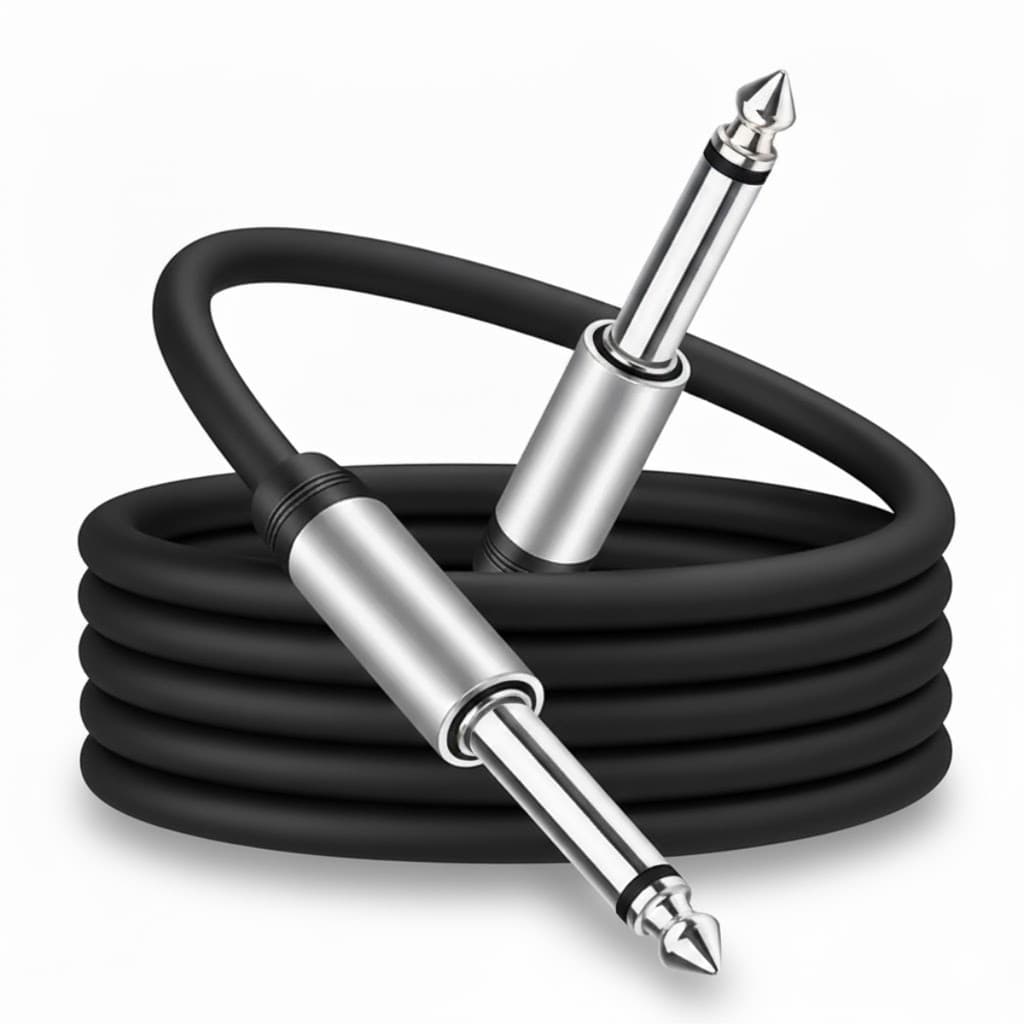 Cabo P10 X P10 3 e 5 Metros Guitarra Violão Baixo Caixa Passiva Igreja