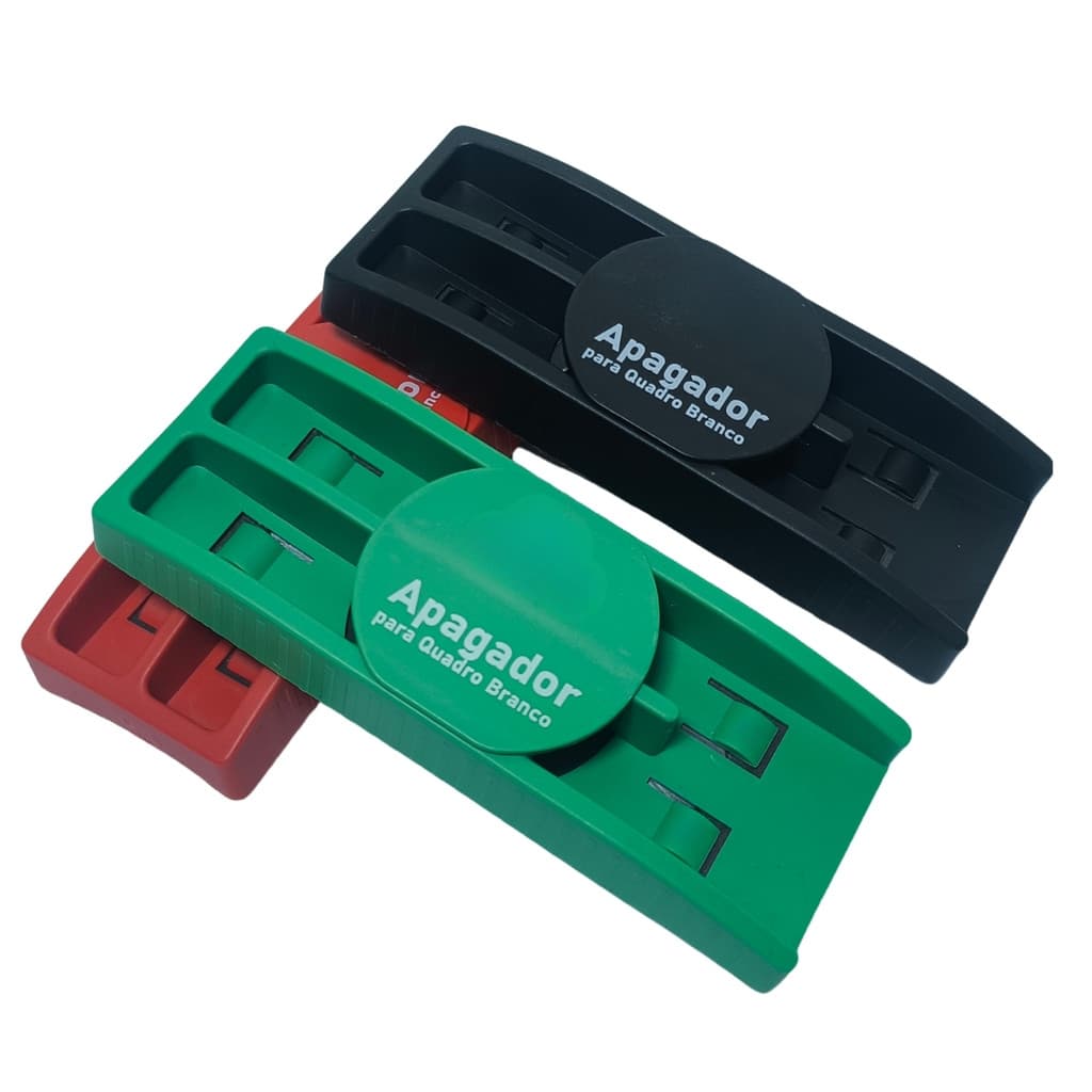 Apagador Magnético para Quadro Branco com Compartimento para Marcadores – Uso Escolar e Escritório