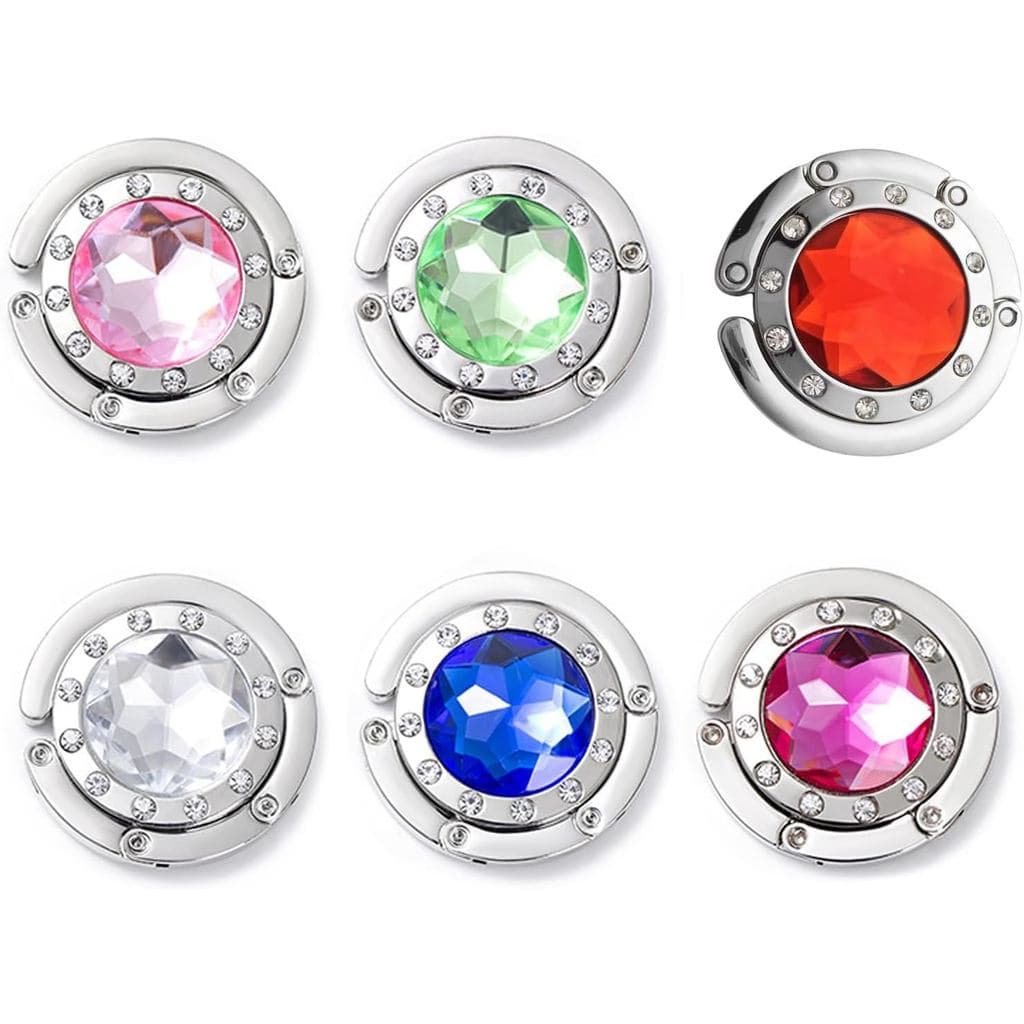 6 ganchos para bolsas de mão para mesas, gancho portátil, para pendurar bolsas, suporte dobrável portátil para bolsas, g