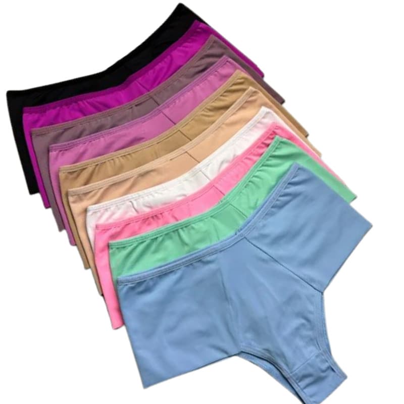 Kit Calcinha Pala Dupla Segura Barriga Pós Parto Cós Alto Microfibra Conforto Modeladora