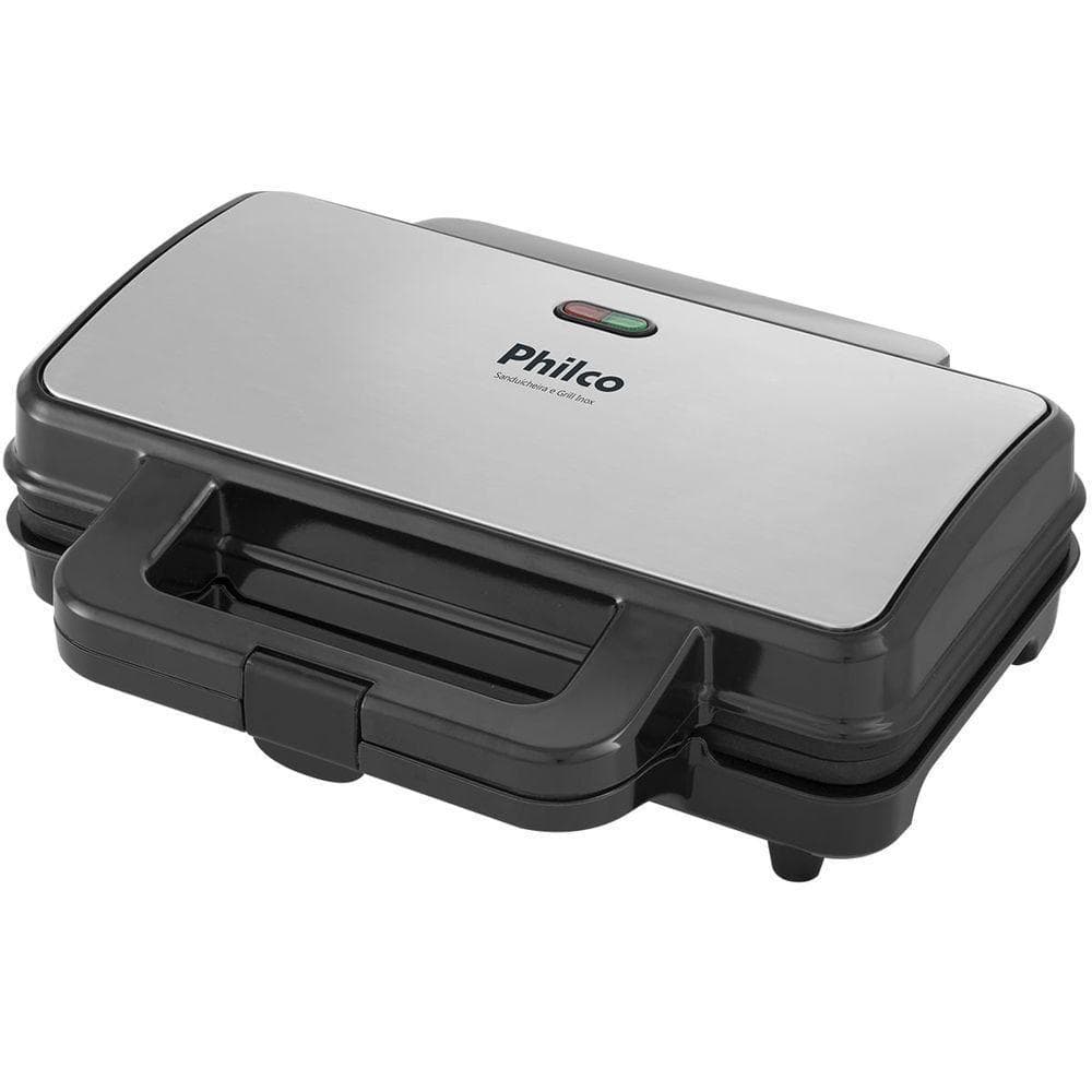 Sanduicheira E Grill Philco PGR02I Inox Antiaderente 900W 110V