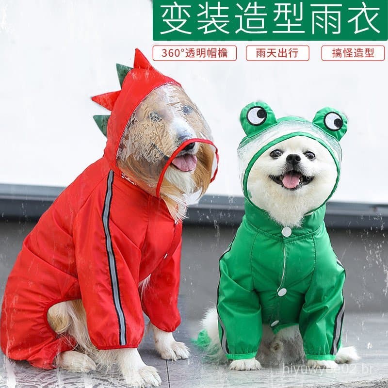 Roupas para Cães Grandes à Prova d'Água, Capa de Chuva para Cães, Bulldog Francês, Labrador de Quatro Patas, Pug, Golden