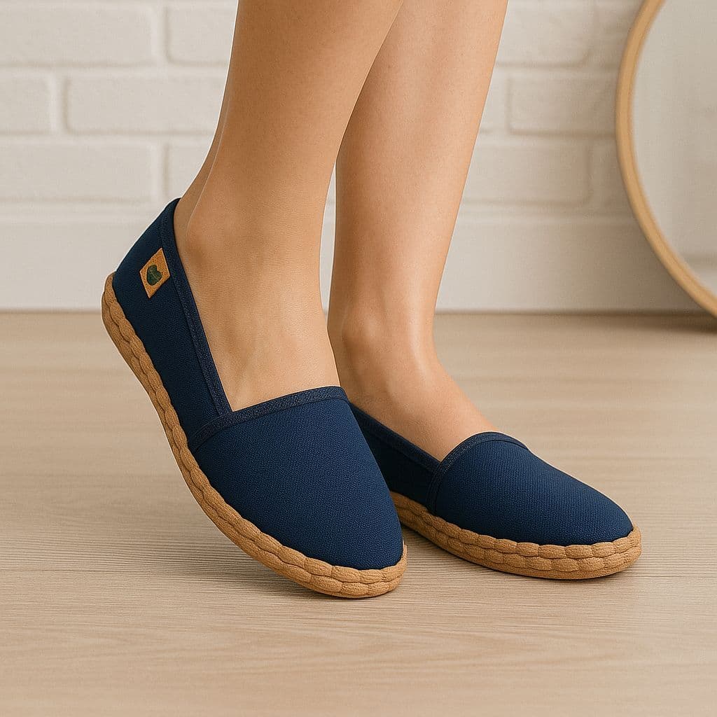 Sapatilha Sanf Feminino Alpargata Confortável Macia Calce Fácil Leve Elegante Preto Dia a Dia