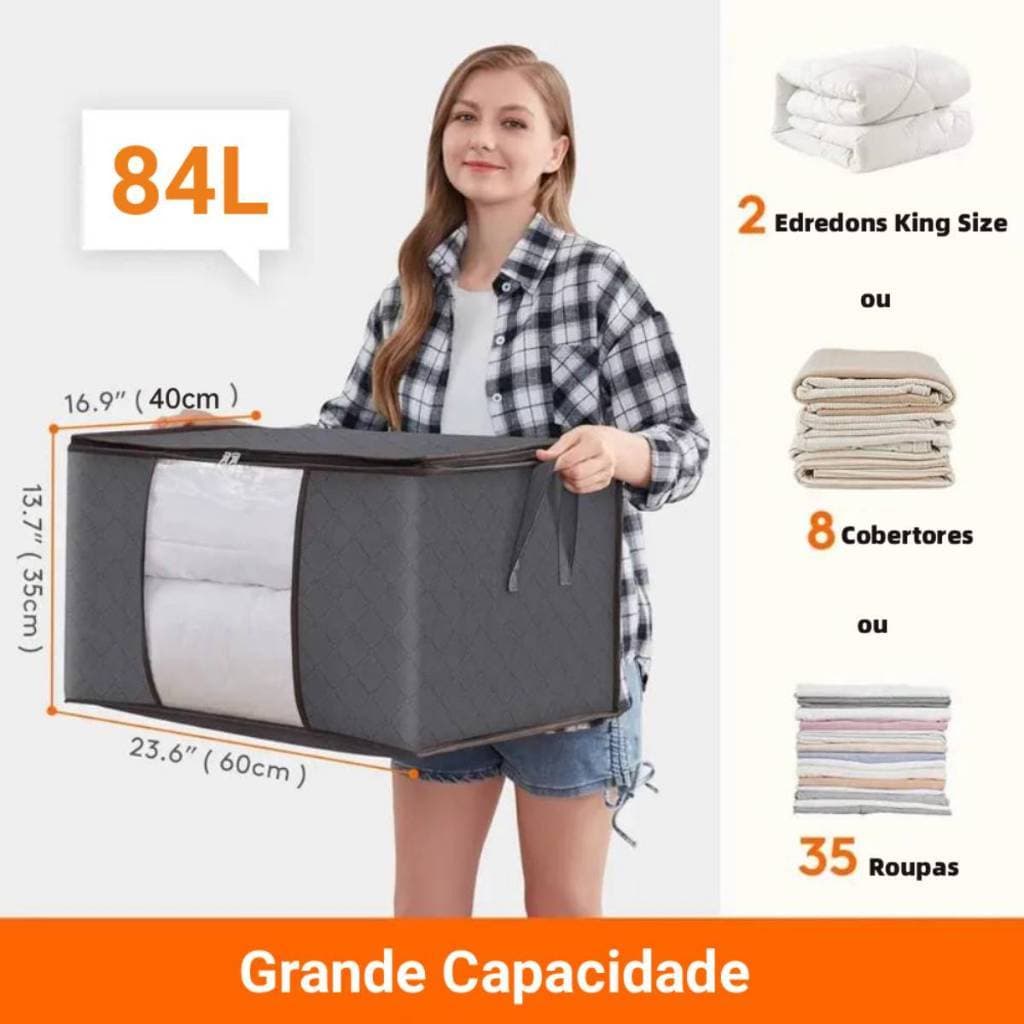 Kit 1-10 Saco Organizador para Cobertor Caixa Organizadora Casaco Guarda Roupa Grande Caixa de Anti-Poeira Multiu