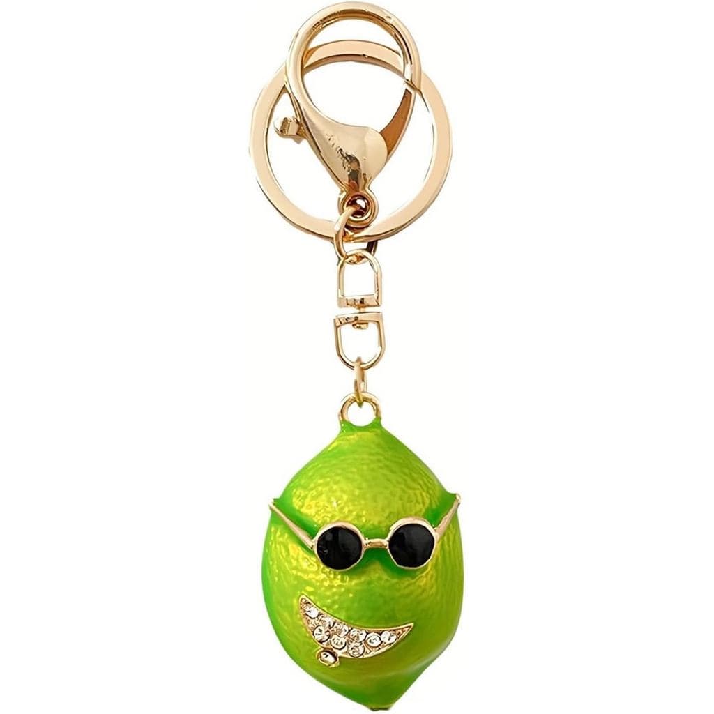 Kawaii Engraçado Limão Chaveiro Saco Encantos Bolsa Para Personalizado Carro Bling Frutas Acessórios Mulher