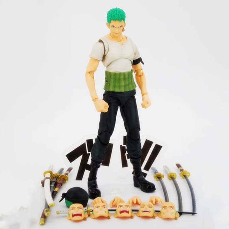 Figura Boneco One Piece Zoro 18 cm Com Acessorios Action Figure