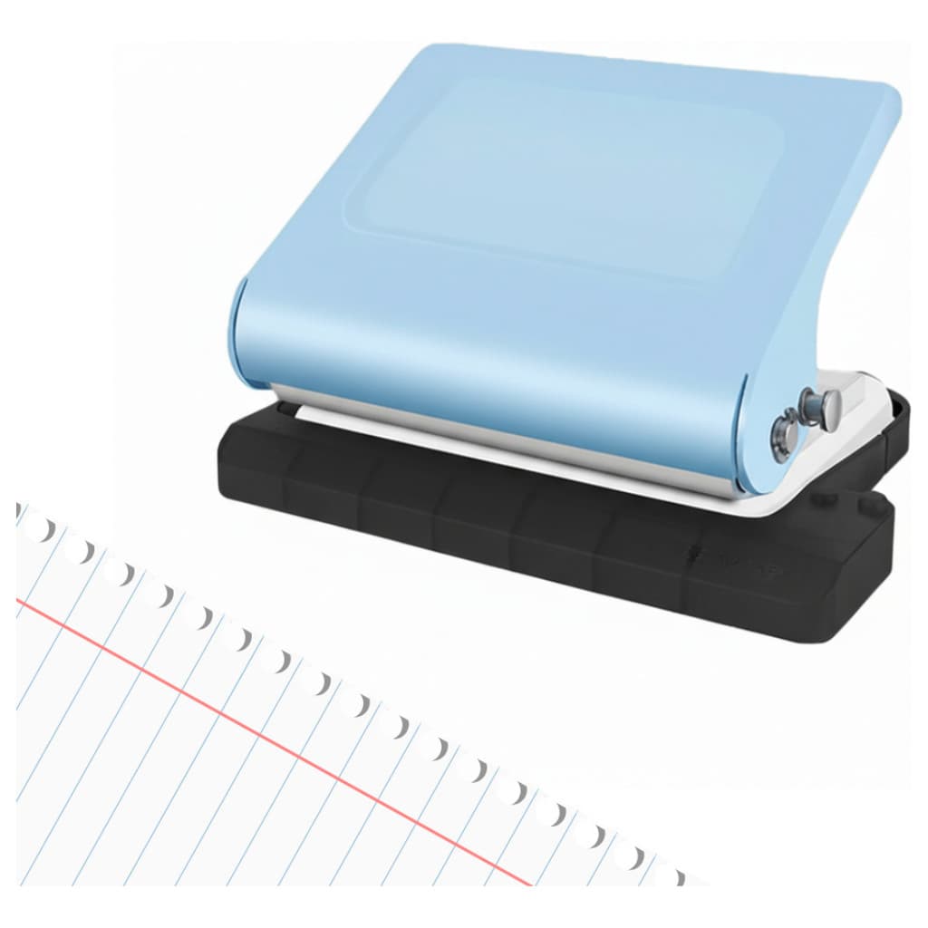 Furador De Papel Portátil Manual 10 Furos P/ Pastas Encadernação Artesanal