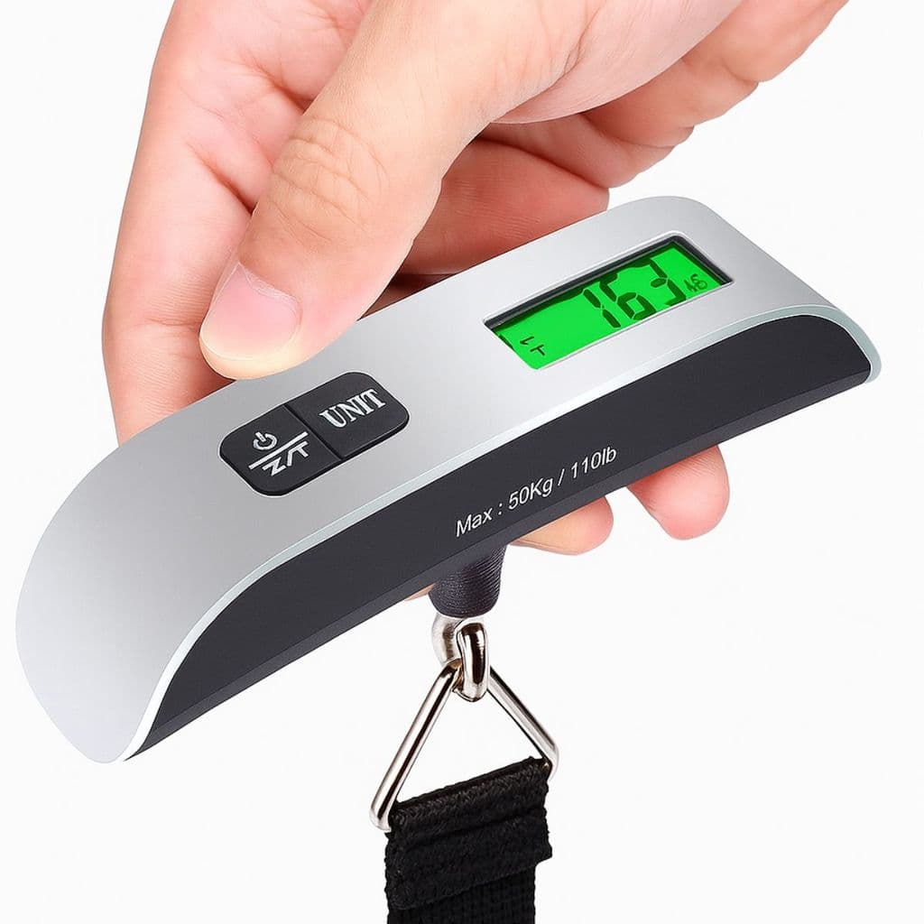 Balança Suspensa Digital 50Kg Portátil | Eletrônica para Pesagem de Bagagem e Mala de Viagem