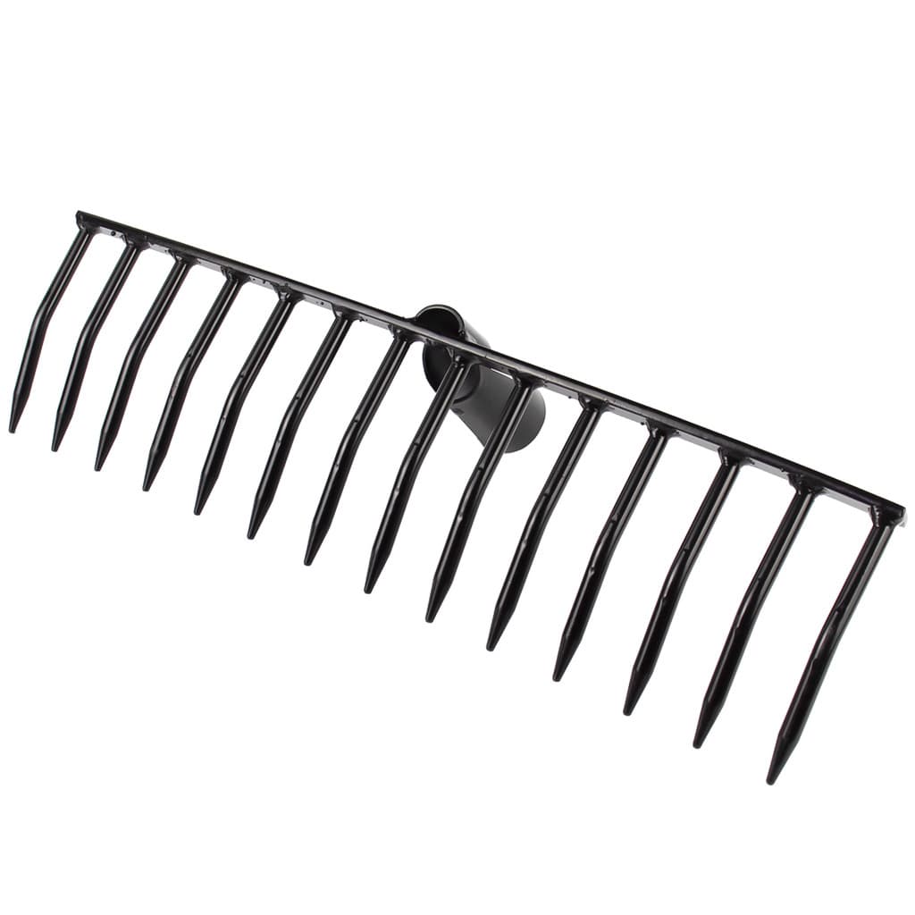 Ancinho Rastelo De Ferro Sem Cabo 14 Dentes 42cm Pesado E Resistente