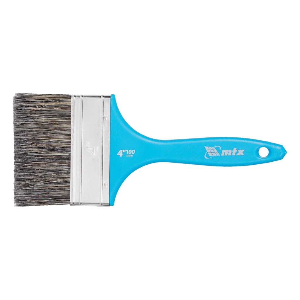 TRINCHA/PINCEL 4, PARA TINTAS LATEX E ACRILICAS, CERDAS MISTAS, CABO DE PLASTICO, 1PC // MTX