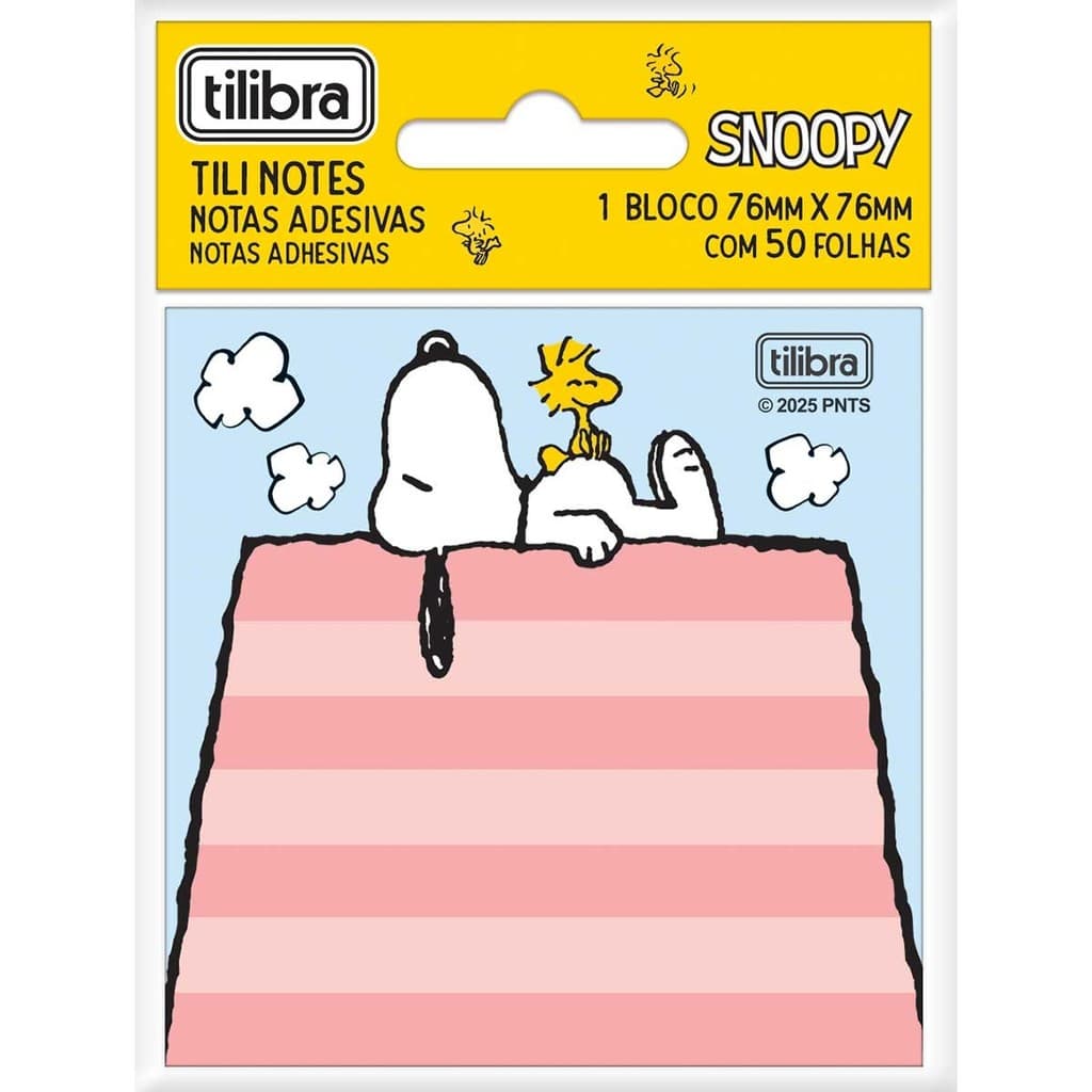 Notas Adesivas Snoopy Tili Notes 76x76mm - Tilibra
