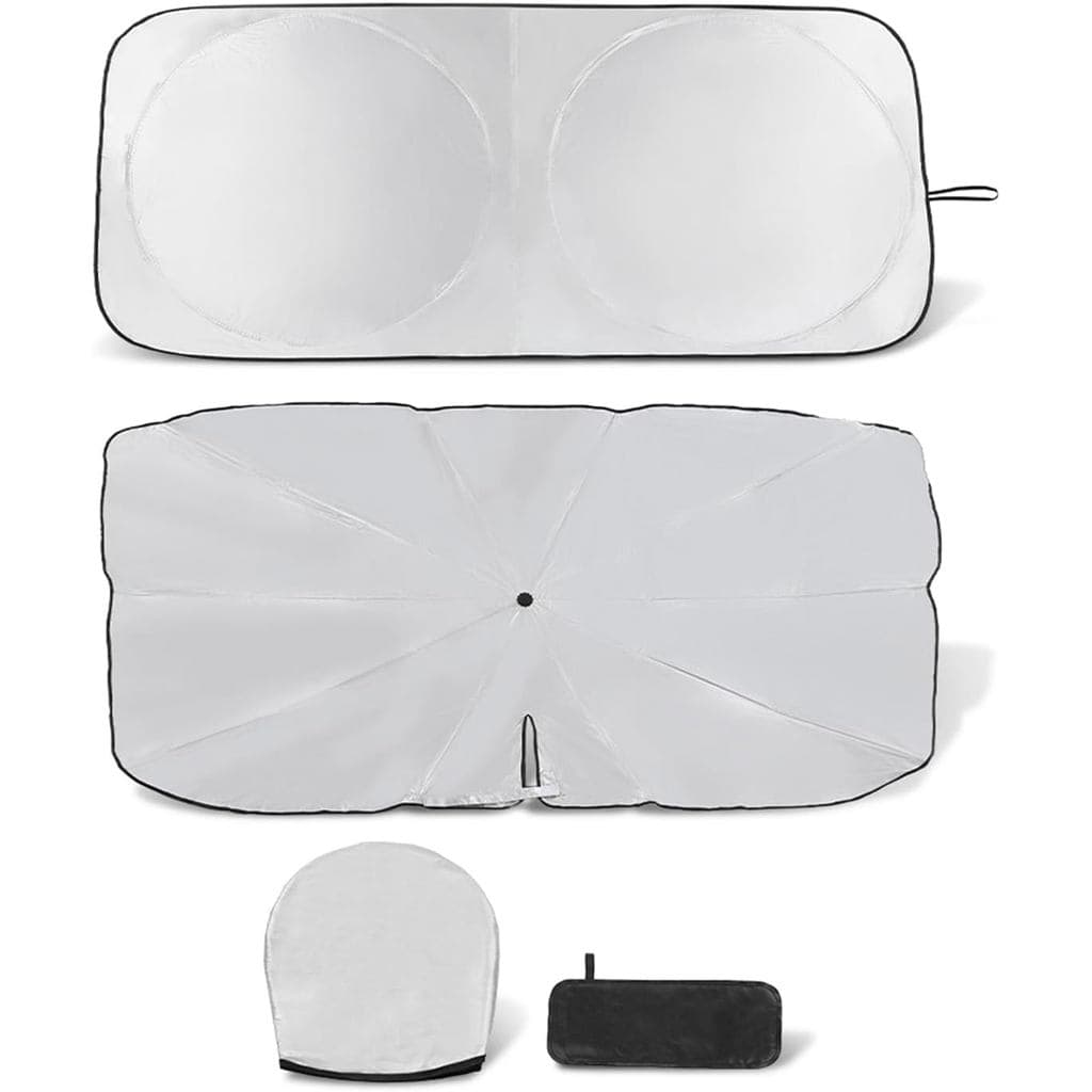 Para-sol retrátil para para-brisa de carro (com sombra e guarda-chuva), bloqueia 99% dos raios UV, atende às demandas de