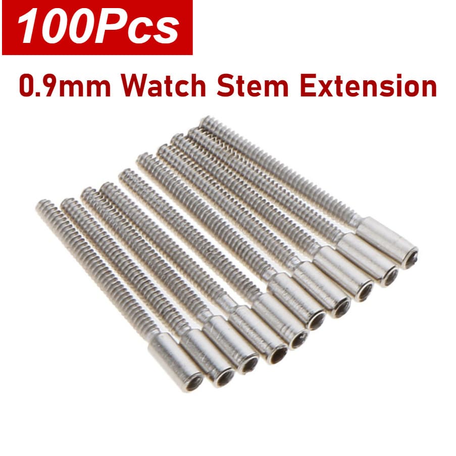 Extensão De Haste De Relógio De 0.9mm , 100 Peças , Aço Inoxidável , Extensor , Enrolamento , Barra De Poste , Acessório