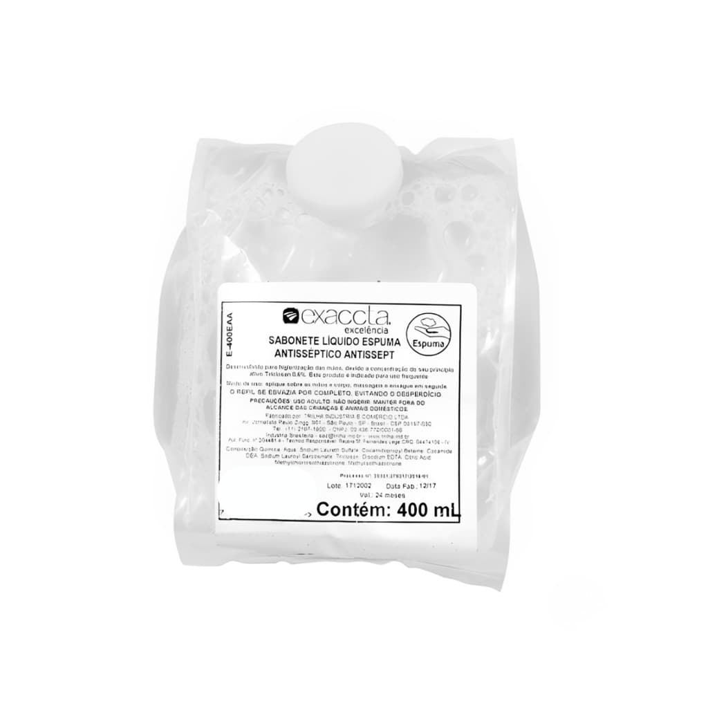 Sabonete Espuma Refil Antisséptico Exaccta Trilha 400ml