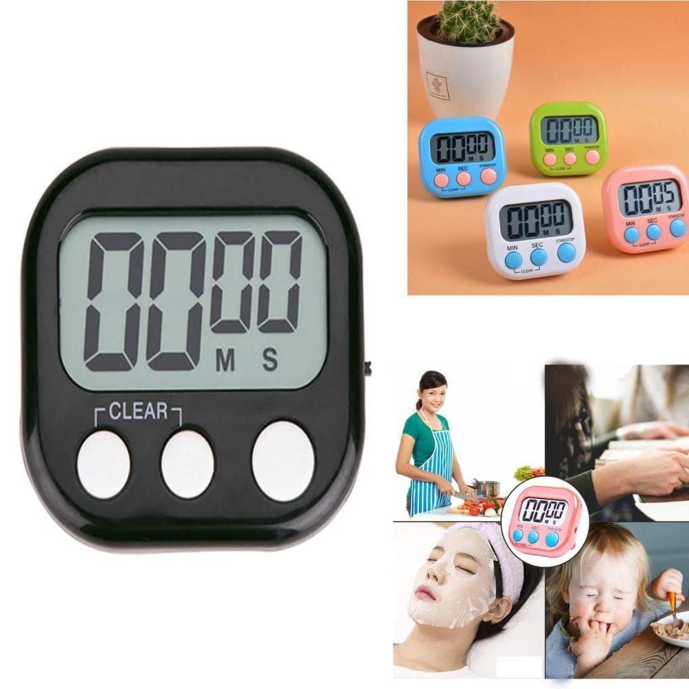 TEMPORIZADOR DIGITAL TIMER RELOGIO MAGNETICO CRONOMETRO ALARME COZINHA ACADEMIA IMA GELADEIRA