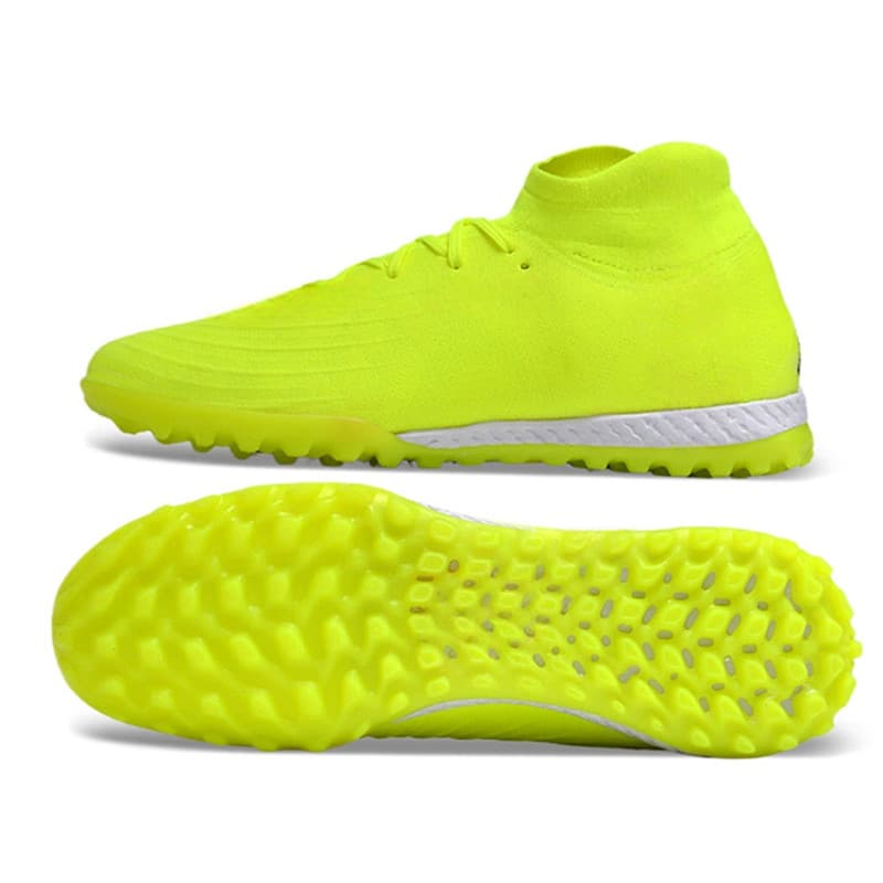 1102 Botas de Futebol tf Unhas Fragmentadas de Cano Alto fg Masculino Spikes Grass Spikes Botas de Combate Moon Brake Se