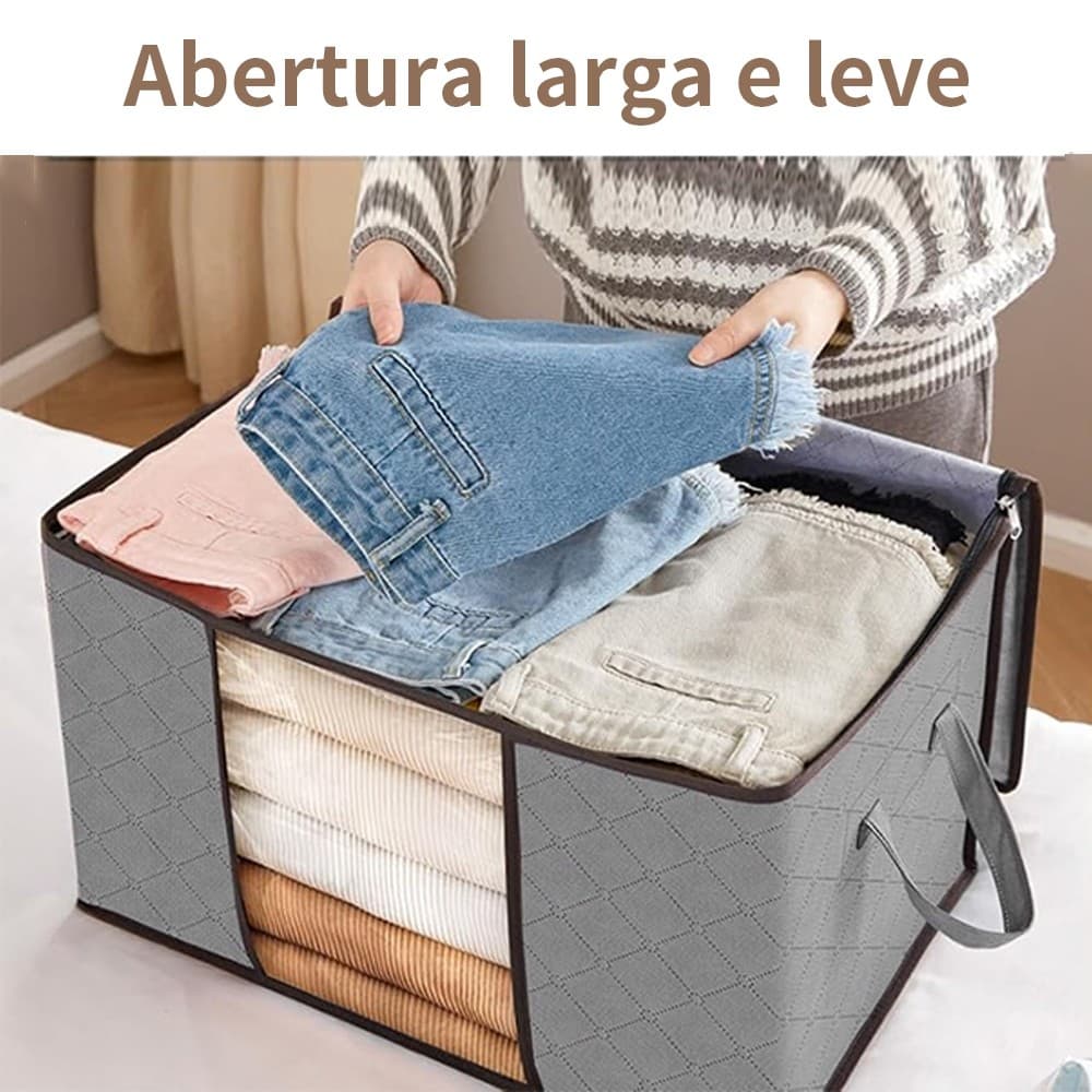 Saco Organizador para Cobertor Caixa Organizadora Casaco Guarda Roupa Grande Caixa de Roupas Anti-Poeira Umidade Armário