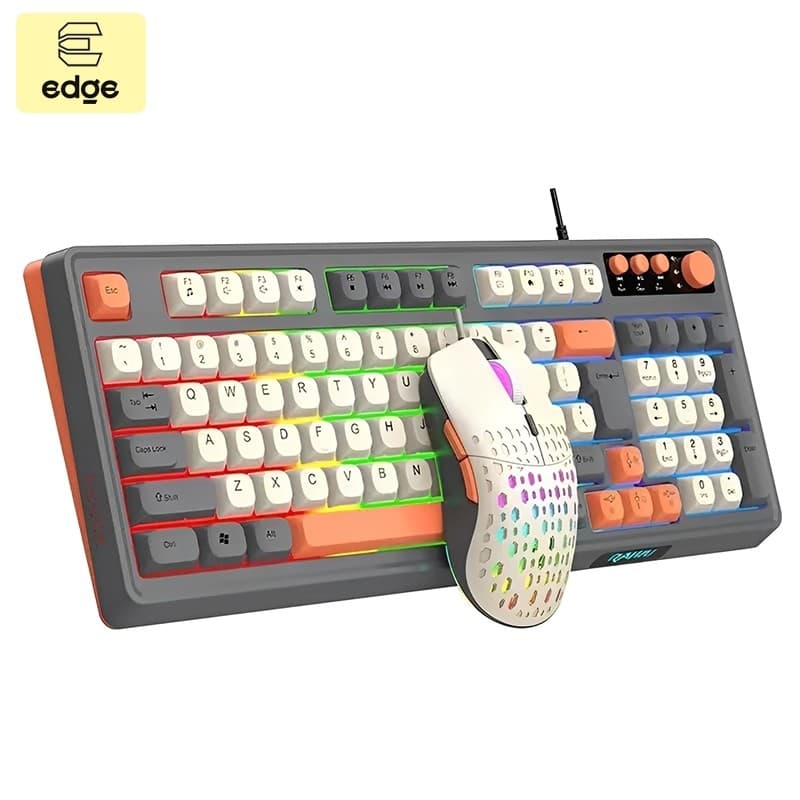 Kit de teclado e mouse para jogos, teclado com fio, cores modernas LEY -2274