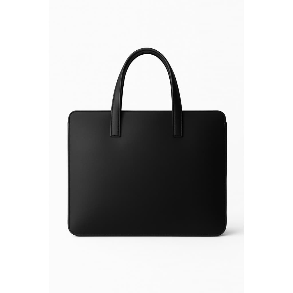 Bolsa Sacola Pasta Executiva Couro Preto  Para Notebook